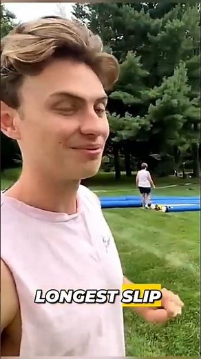 Stephen Sharer on the LONGEST Slip and Slide Ever! 🌊🔥|‪@StephenSharer‬