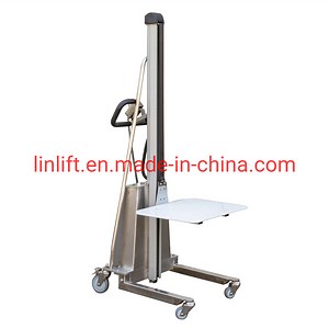 [Hot Item] Heavy-Duty Stainless Steel Mini Hydraulic Battery Stackers for Efficient Lifting