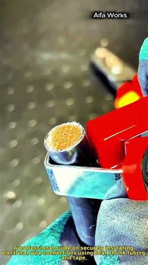How Professionals Finish Electrical Wire Connections! #worker #electrical #insulation #wiring