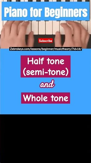 Learn the "Whole Tone" and the "Half-Tone" in music