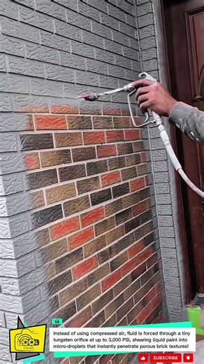 Airless Paint Sprayer Tool for Brick Wall Painting #shortvideos