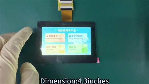 Black Coverlens 4.3 inch Small LCD Screen Modules 480*800 resolution with Mipi Interface Display