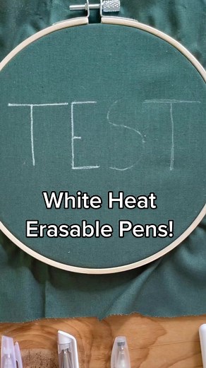 White Heat Erasable Pens for Sewing and Needlework