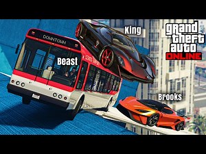 GTA 5 : HARDEST BUS STUNT RACE and My FRIENDS Got Stuck at Start!😱