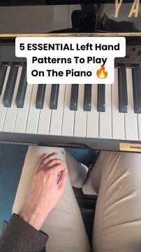 5 essential left hand patterns for the piano #piano #pianotutorial #pianolessons
