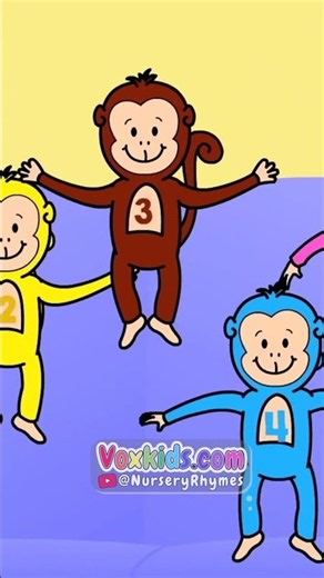 🐵 5 Little Monkeys Jumping on the Bed 🌈