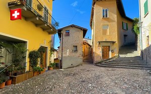 【4K超清】春季瑞士莫尔格特(Morcote)｜提契诺州一个壮观的瑞士村庄