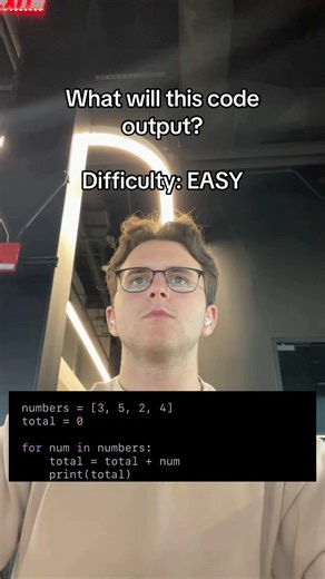 What will this code output? #fyp #coding #codingchallenge #programming