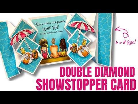Double diamond Fold Showstopper Card!