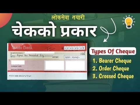 Types of Cheques in Banking | चेक के प्रकार (Bearer, Order, Crossed) | Nawaz Sir | The Mentor
