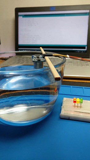 BoilingBrains on Instagram: "Water level measurement with an ultrasonic sensor. . . . . . #arduino #arduinouno #arduinoproject #electronics #microcontroller #arduinoforbeginners #arduinoidea #ultrasonicsensor #waterlevel"
