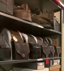 • QUICK COLLECTIONS CLIP • OHS staff member Nicole Harvey takes a walk through OHS collections storage with Jeff Briley, Deputy Director of the Oklahoma History Center. Today they browse our collection of doctor bags, several of which are from the 1800s—when doctors made house calls on horseback! #OKhistory | Oklahoma Historical Society
