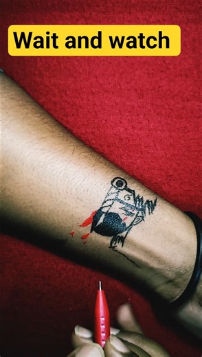 How To Make A Small Tattoo Designs!#shortvideo #youtubeshorts#tattoodesigns #anime#paintingtutorial