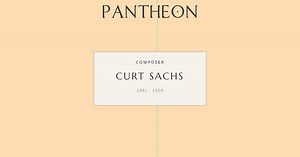 Curt Sachs Biography | Pantheon