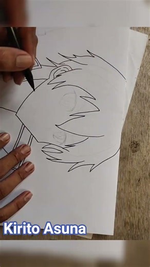 kirito #menggambaranime #drawing #asuna#anime