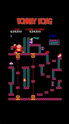 Donkey Kong 108 – Classic Arcade Gameplay#shorts