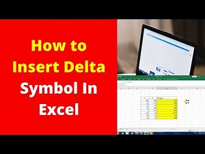 How to Insert Delta Symbol In Excel