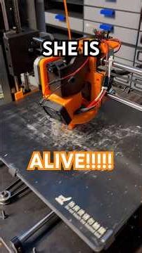 Annoying orange is printing! #3dprinterupgrade #3dprinting #3dprinter #3dprintfarm #3dprinted