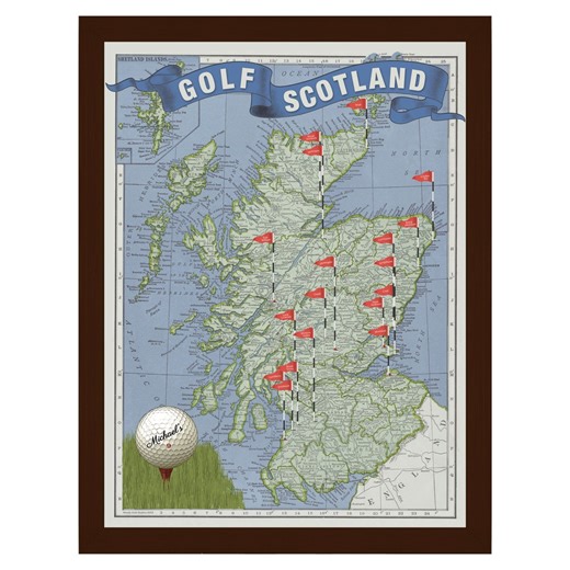 Personalized Scotland Golf Map: Push Pin Travel Tracker, Golfer Gift - Etsy