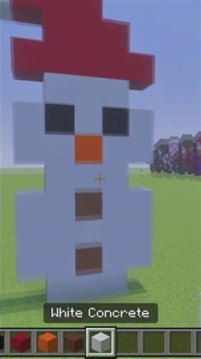 Minecraft Snowman Tutorial #minecraft #minecraftshorts #youtubeshorts