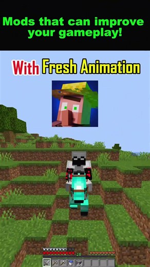 Fresh Animations Mod COMPLETELY Changed Minecraft #minecraft #mods #shorts