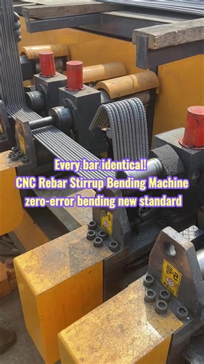 🏭CNC Rebar Stirrup Bending Machine ensures every bar is bent to the exact same angle and dimensions — no deviation. #stirrupbendingmachine #bendingmachine #Bender #constructionequipment #cnc