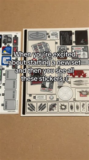 Been excited to start this set for a while but this takes a bit of the excitement away lol. Who else hates seeing this many stickers in a set? #legotiktok #legocollector #legocommunity #legomarvel #fyp