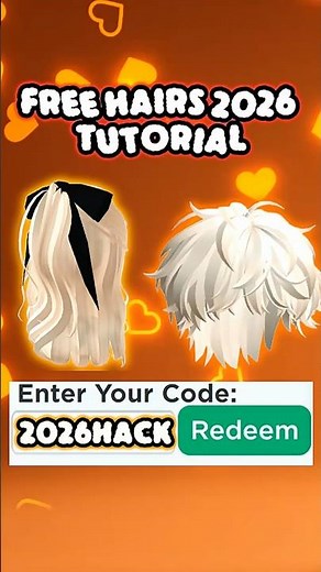REDEEM THESE FREE HAIRS 2026 ROBLOX SUPER EASY TUTORIAL!