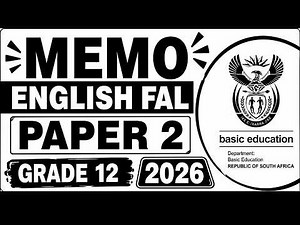 MEMO ENGLISH FAL PAPER 2, GRADE 12 2026 ENGLISH FAL P 2 2026 JUNE EXAMS GUATENG PROVINCE THUNDEREDUC