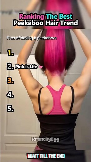 Ranking The BEST Peekaboo Hair Trend 🌈🔥 #shorts