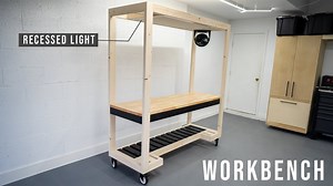 Making a Workbench With Built In Light | DIY Creators