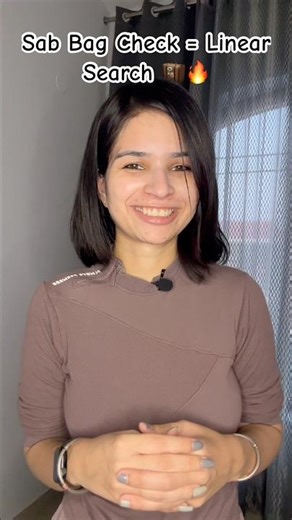 Sab Bag Check = Linear Search 🧳🔥 #codewithneha