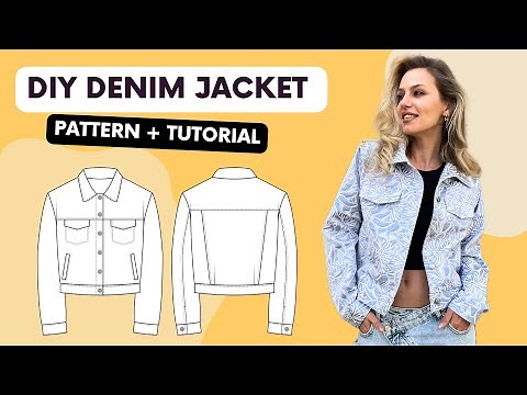 DIY Celia denim jacket sewing pattern - Step-by-Step PDF Pattern Tutorial