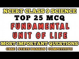 Best Mcq of The Fundamental Unit of Life Class 9 Full Chapter | CLASS 9 Ncert Science MCQs #mcqncert