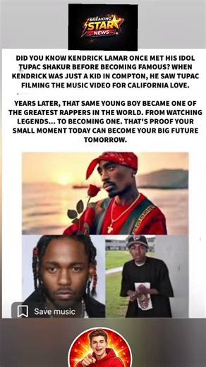 Kendrick saw Tupac film "California Love" as a kid 🎥🎤