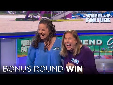 Cat & Lisa Solve Bonus Round Puzzle to Win New Cars | Wheel of Fortune