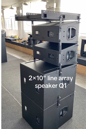 2×10 inches line array speaker Q1, ideal for outdoor performance #subwoofer #linearray #soundsystem #prosound #proaudio #pasystem #amplifier #liveshow #livesound #audio #speaker #soundbar #audiosoundsystem #soundhoreg #partyspeaker #columnspeaker #speakercolumn