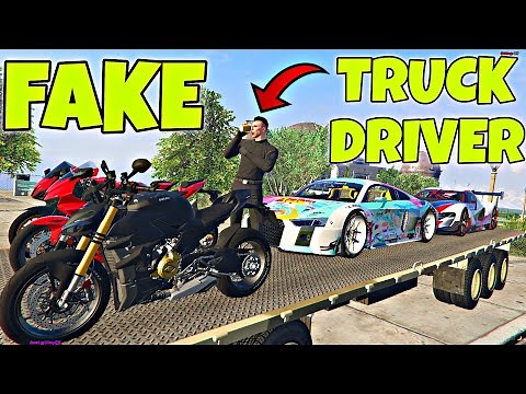 I became a FAKE "TRUCK DRIVER" to steal SPORTS CAR in GTA 5 RP