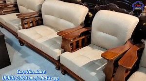 4 comments | Solid Mohaneem Wooden sofa set. Without center table....