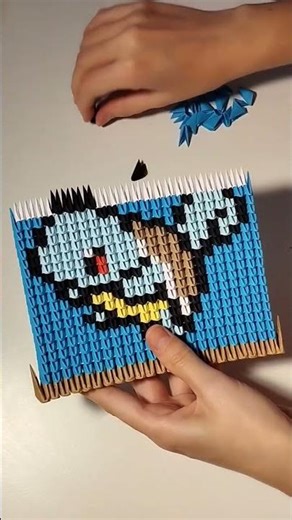 Squirtle Pokemon 3d origami now available on my Etsy shop link in Bio 🔗 #pokemon #squirtle #origami