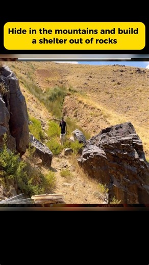 18K views · 129 reactions | Hide in the mountains and build a shelter out of rocks | Camping Food Adventures | Facebook