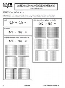 5.NBT.2.7: Multiplying and Dividing Decimals - Journaling & Foldable Activity
