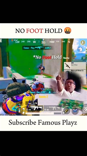 NO FOOT HOLD 🤬। ‪@FamousPlayzZz‬ ‪@FaithPlayzZzYT‬ #bgmi #bgmishorts #bgmigameplay