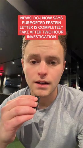 Aaron Parnas on Instagram: "The Justice Department now says the purported letter from Epstein to Nassar is fake, conducting an investigation in 2 hours. The DOJ has not released the hand writing analysis to support this conclusion."