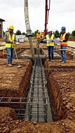 Luxury House Construction – Calm Foundation Concrete Pouring & Smooth Base Formation Part 1 Pre Cons