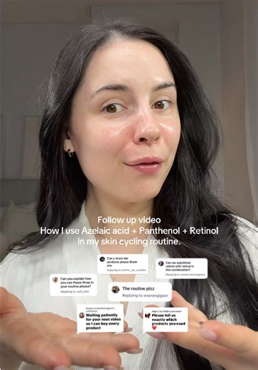 Azelaic Acid, Panthenol & Retinol Skin Cycling Routine