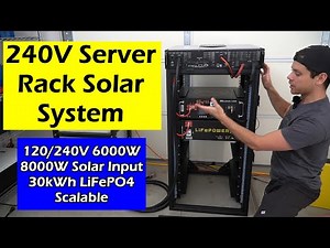 240V 6000W Server Rack Solar Power System! Power a Tesla or Home