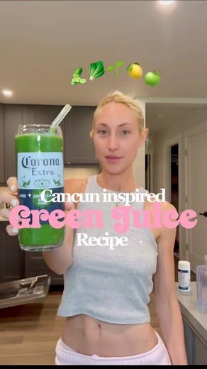 Cancun Green Juice Recipe 🥒🥬🌱 #healthy #greenjuicerecipe #weightloss