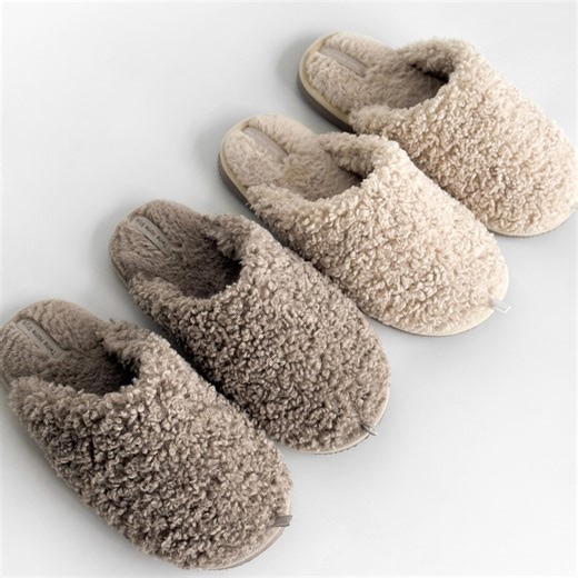 Fuzzy Teddy House Slippers: Warm Indoor Shoes for Women's Cozy Homewear - Etsy Canada
