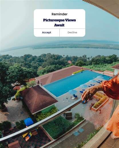 DoubleTree by Hilton Goa Panaji on Instagram: "A view that feels like a front-row seat to Goa’s poetry. Overlooking the Mandovi River, every moment here unfolds softly—from sunlit mornings to golden-hour reflections. For bookings dial : 9607975365 | 0832 6719234 (DoubleTree by Hilton, Hilton for the Stay, Infinity Pool, Hotels in Goa, Stay With Us, Hilton Honors, Old Goa) #DoubleTreeByHilton #Goa #Panaji #LuxuriousLiving #StayWithUs #GoanGetaway #HiltonHonors #WeAreHilton"